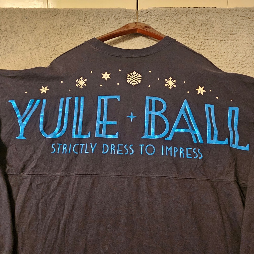 Harry Potter Spirit Jersey Yule Ball Hogwarts Castle Black Blue Mens Size Large